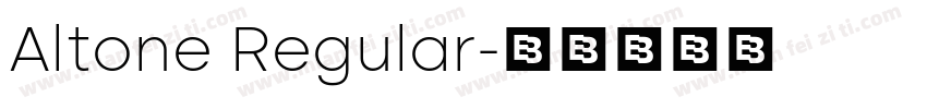 Altone Regular字体转换
